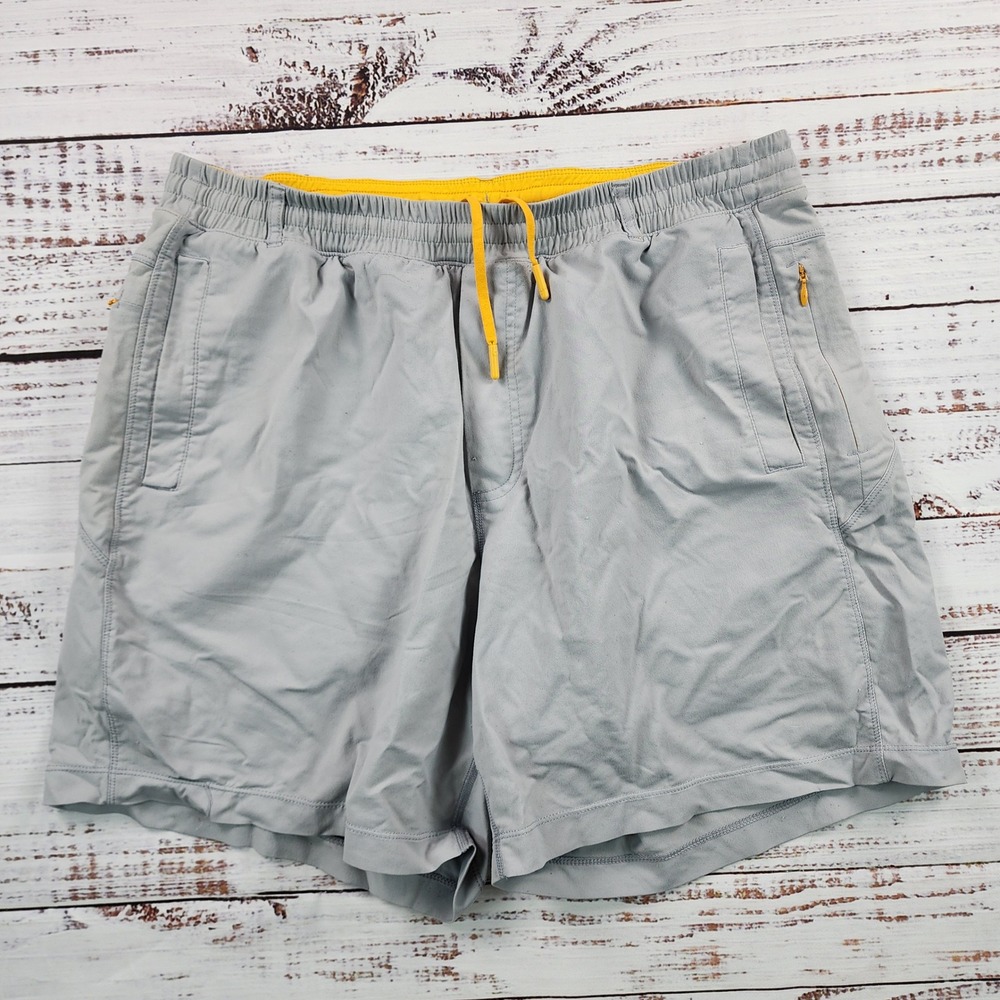 Birddogs The Second Winds 3-in-1 Shorts Men's XL Light Gray Yellow Liner